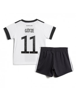Tyskland Mario Gotze #11 Replika Hemmakläder Barn VM 2022 Kortärmad (+ byxor)